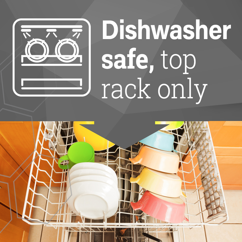 Dishes in the top rack of a dishwasher